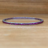 French Platinum Burma Ruby Bangle