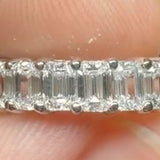 Platinum 7CTTW Emerald Cut Lab Grown Diamond (E-F Vs+) Eternity Ring Size 8