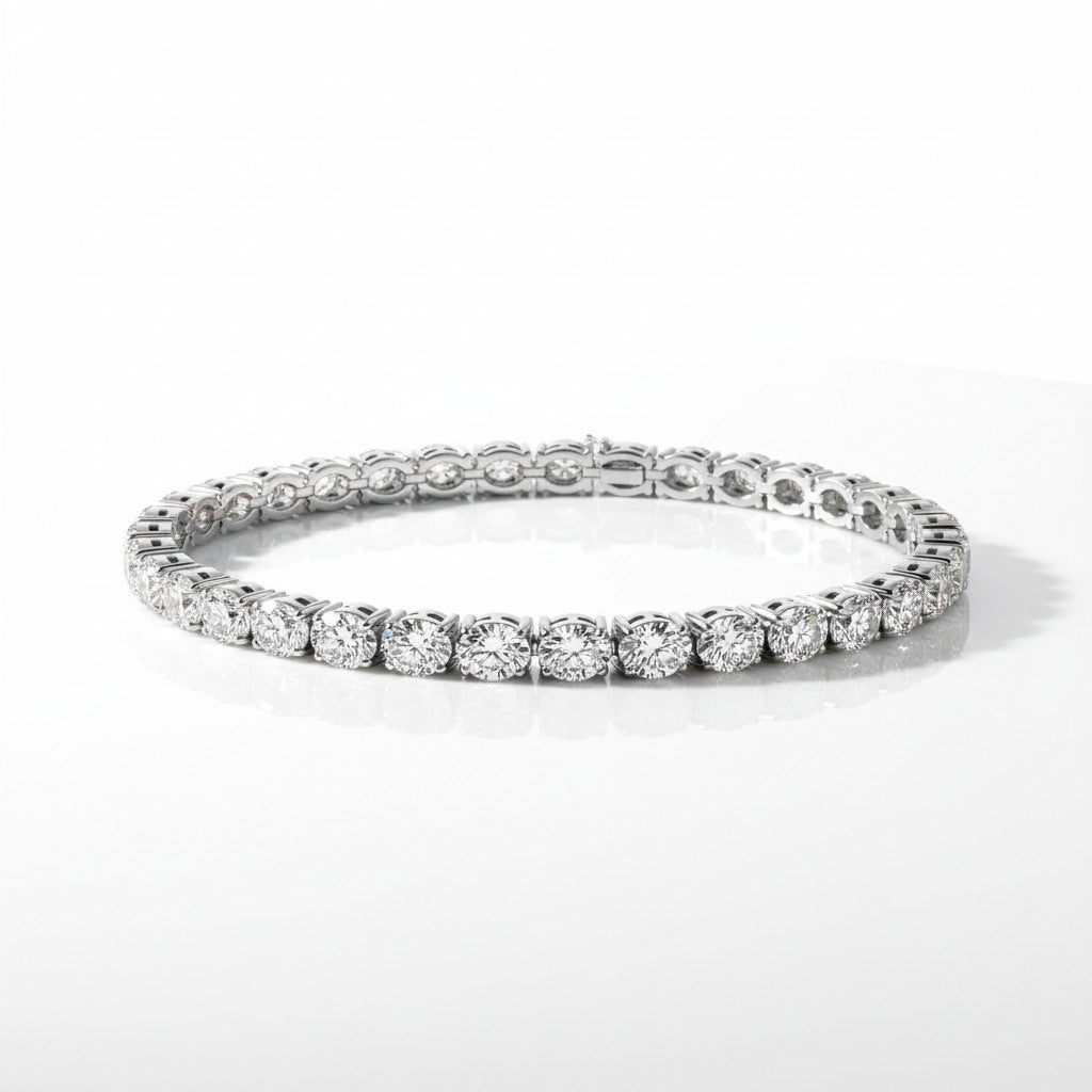 Oval Lab Diamond Tennis Bracelet