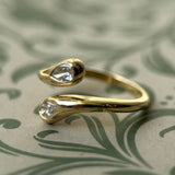 M & Co. Pear Diamond Bypass Ring