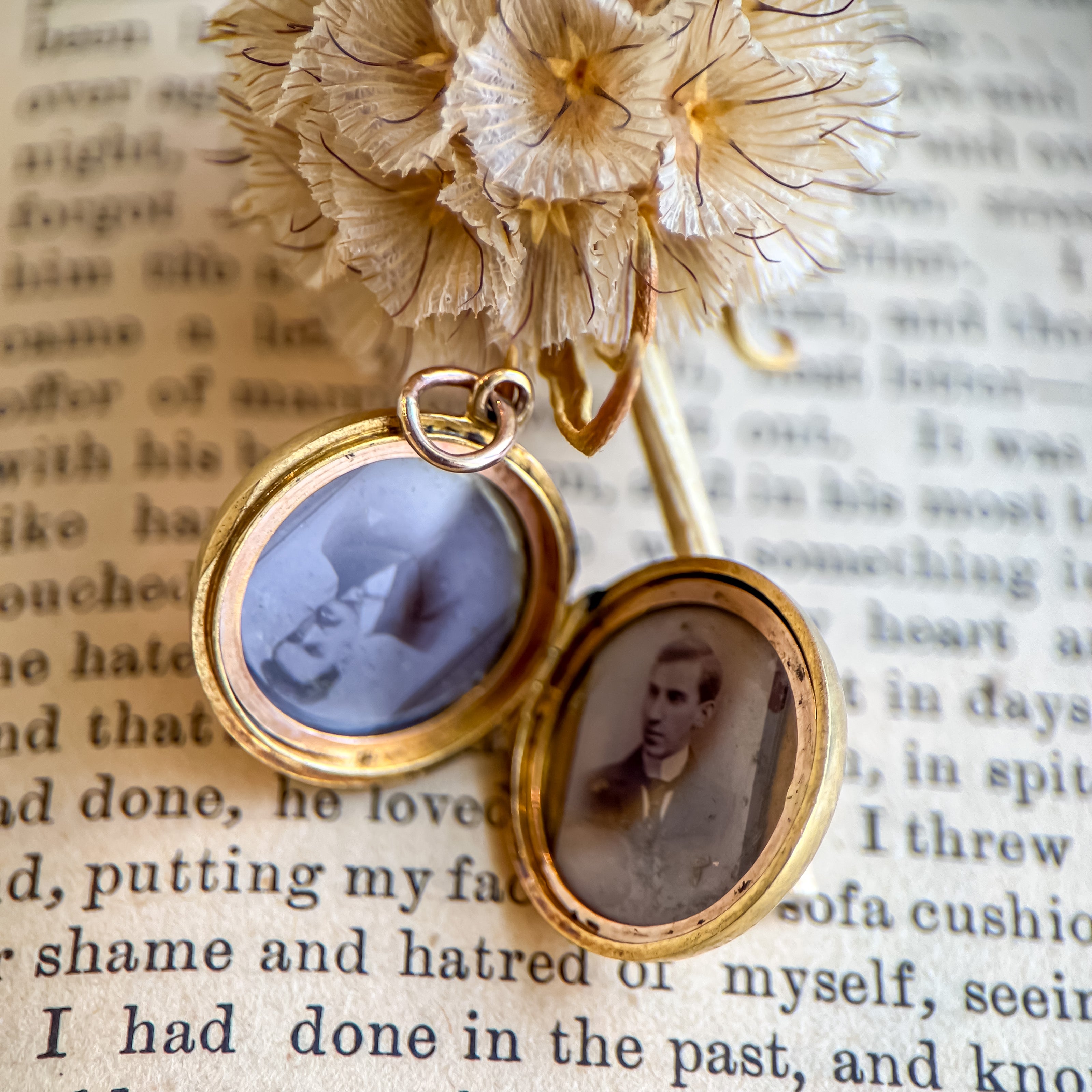 Victorian English 15K Gold Mizpah Locket Charm