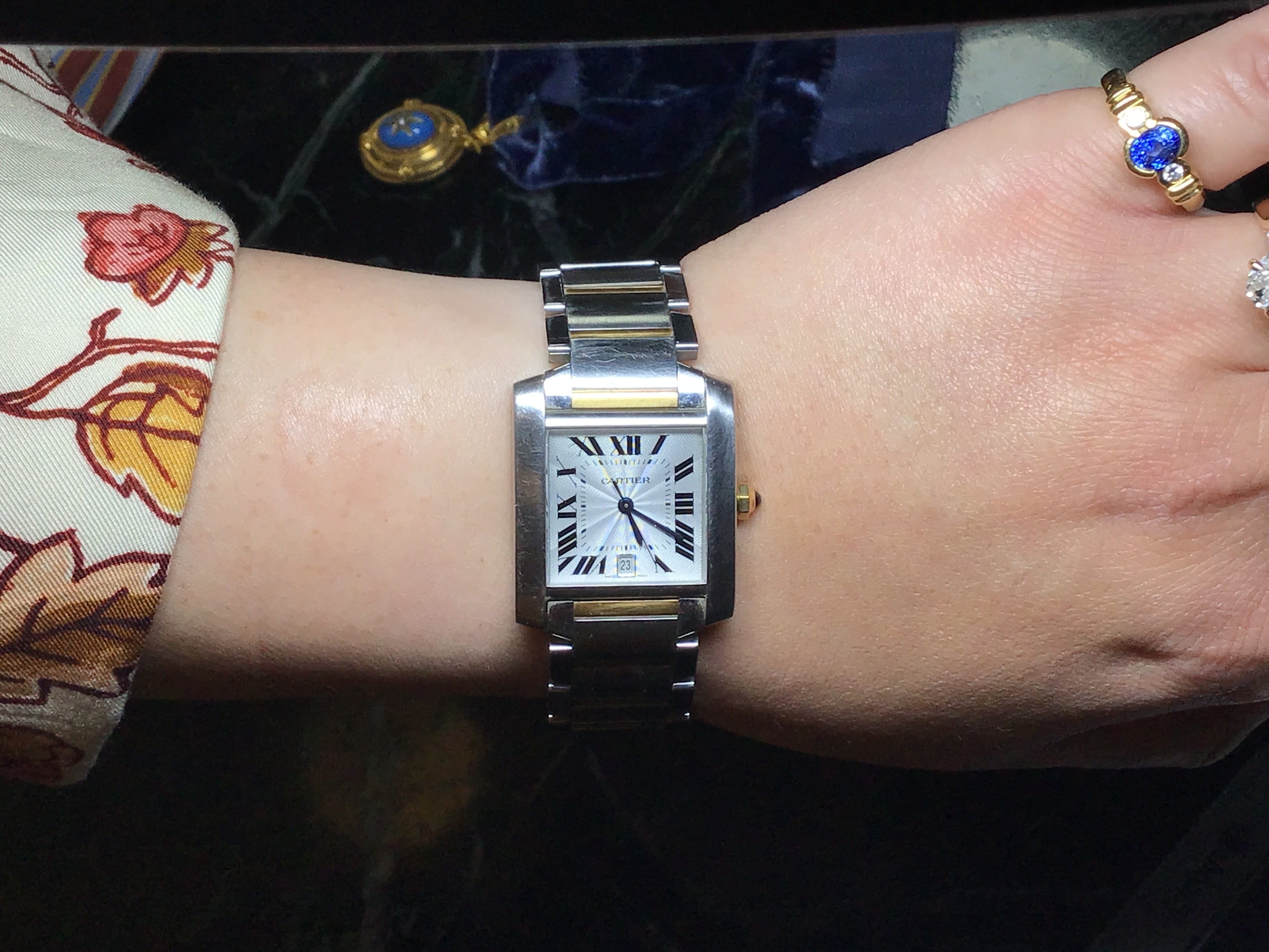 Cartier Stainless 18k Tank Watch Ref. 2302 28mm