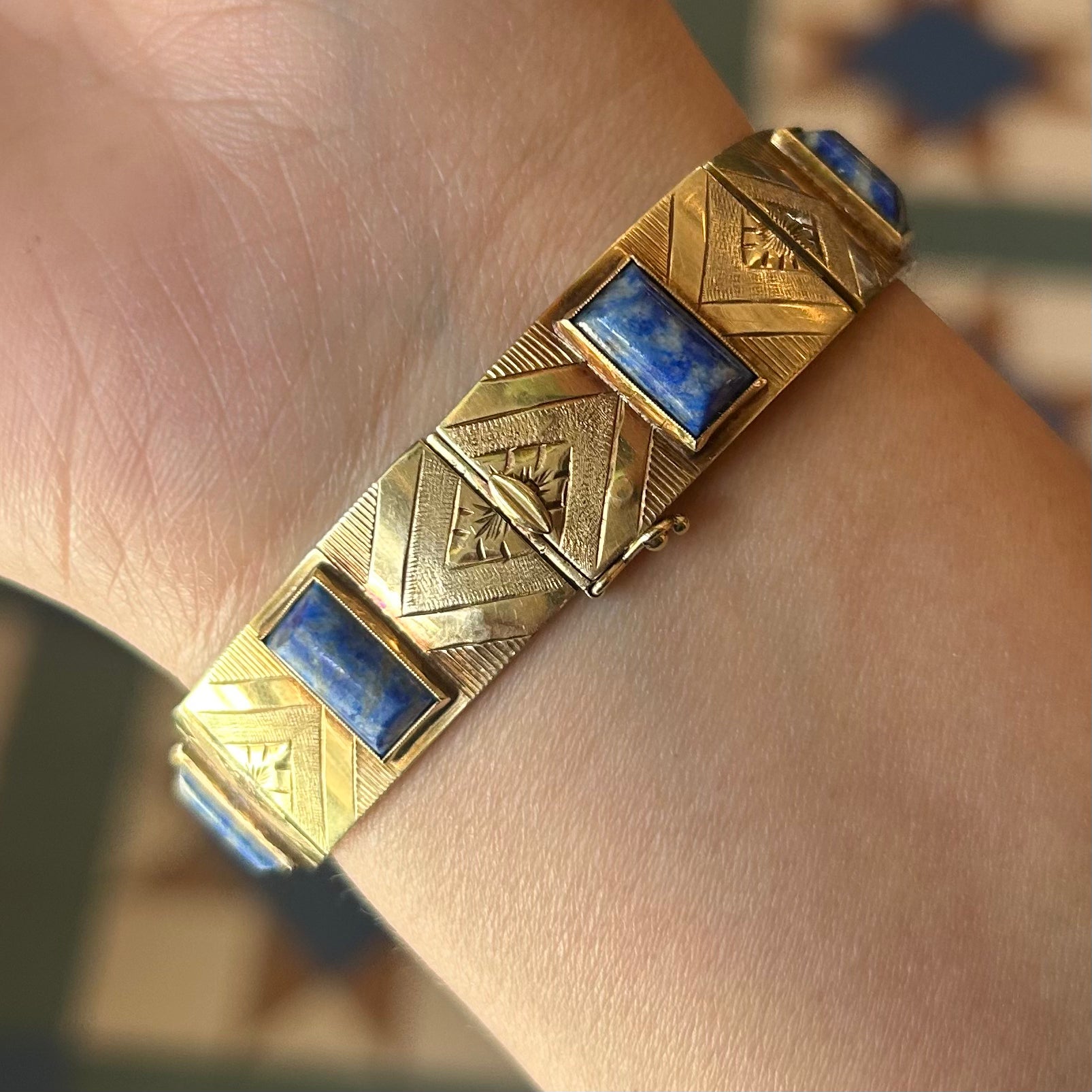 Art Deco Lapis Bracelet