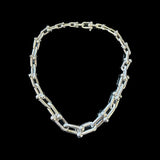 Tiffany & Co Graduated Hardware Silver Necklace