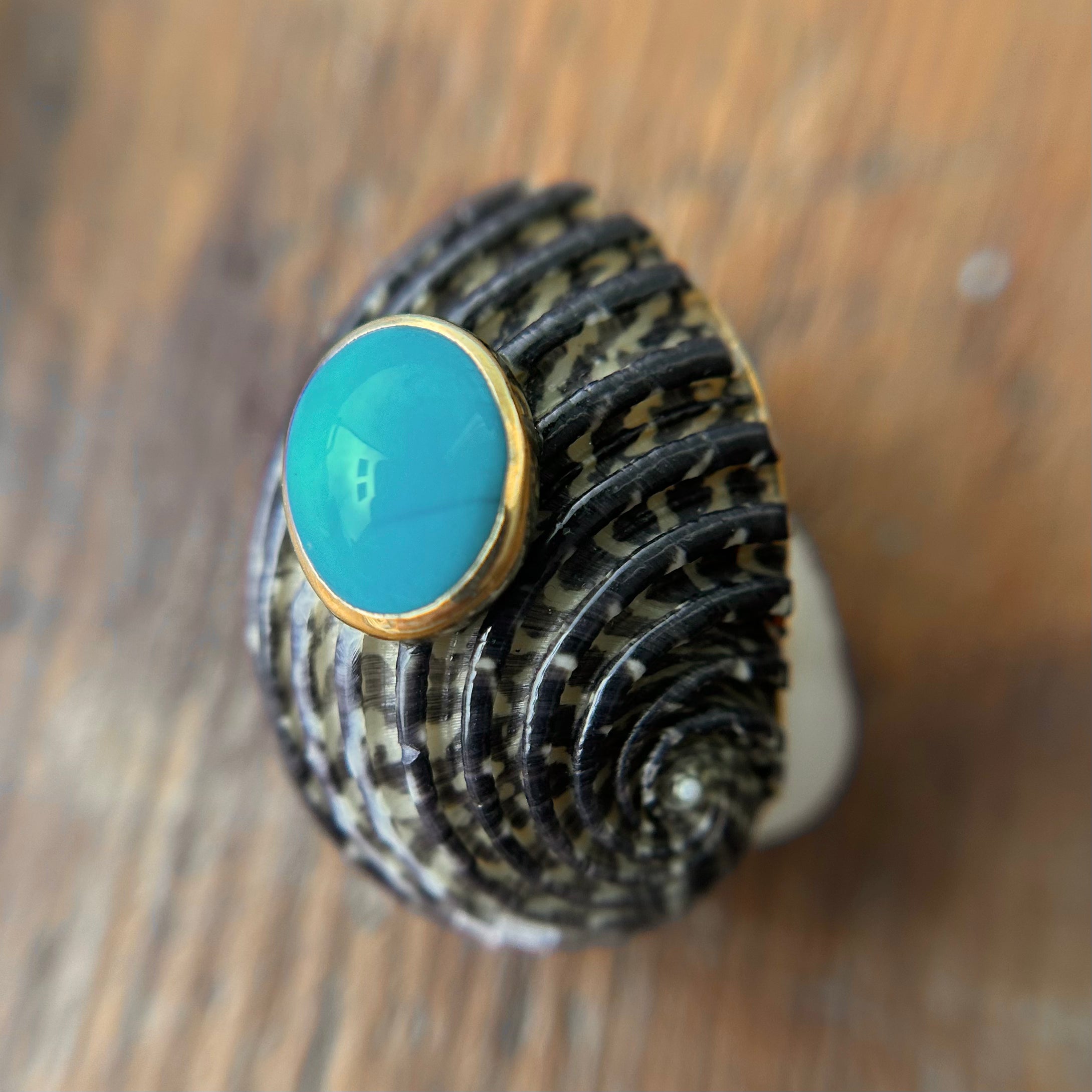 Vintage Seaman Schepps Shell & Turquoise Earrings