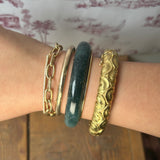 Green Blue Guatemalan Honey Jade Bangle 63mm