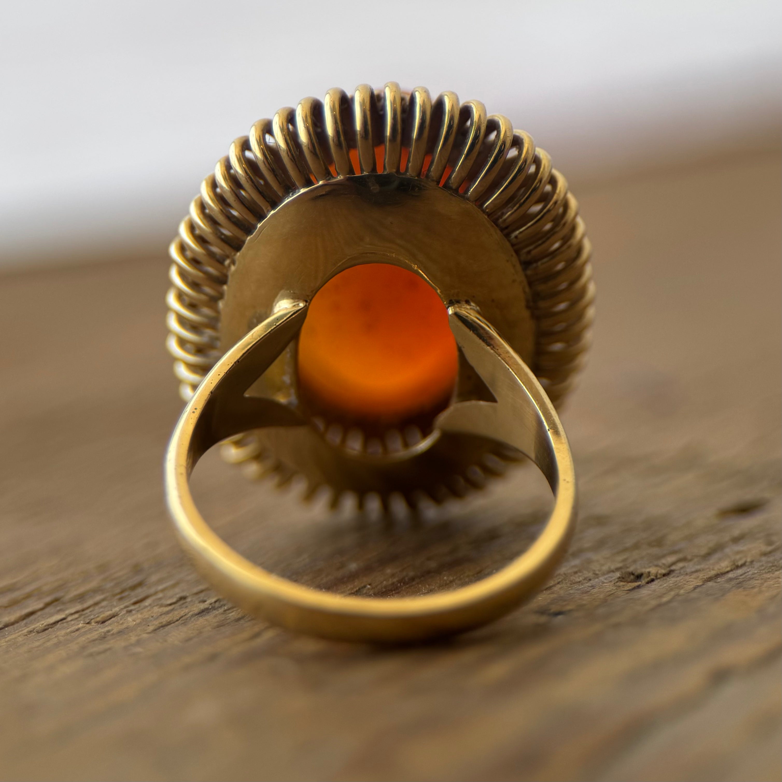 Midcentury Fire Opal Ring