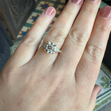 M & Co. 2.5-3 CTTW Round Solitaire Engagement Baguette Accents Ring