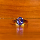 18k Victorian Ring Unheated Sri-Lankan Sapphire (GIA)