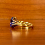 18k Victorian Ring Unheated Sri-Lankan Sapphire (GIA)