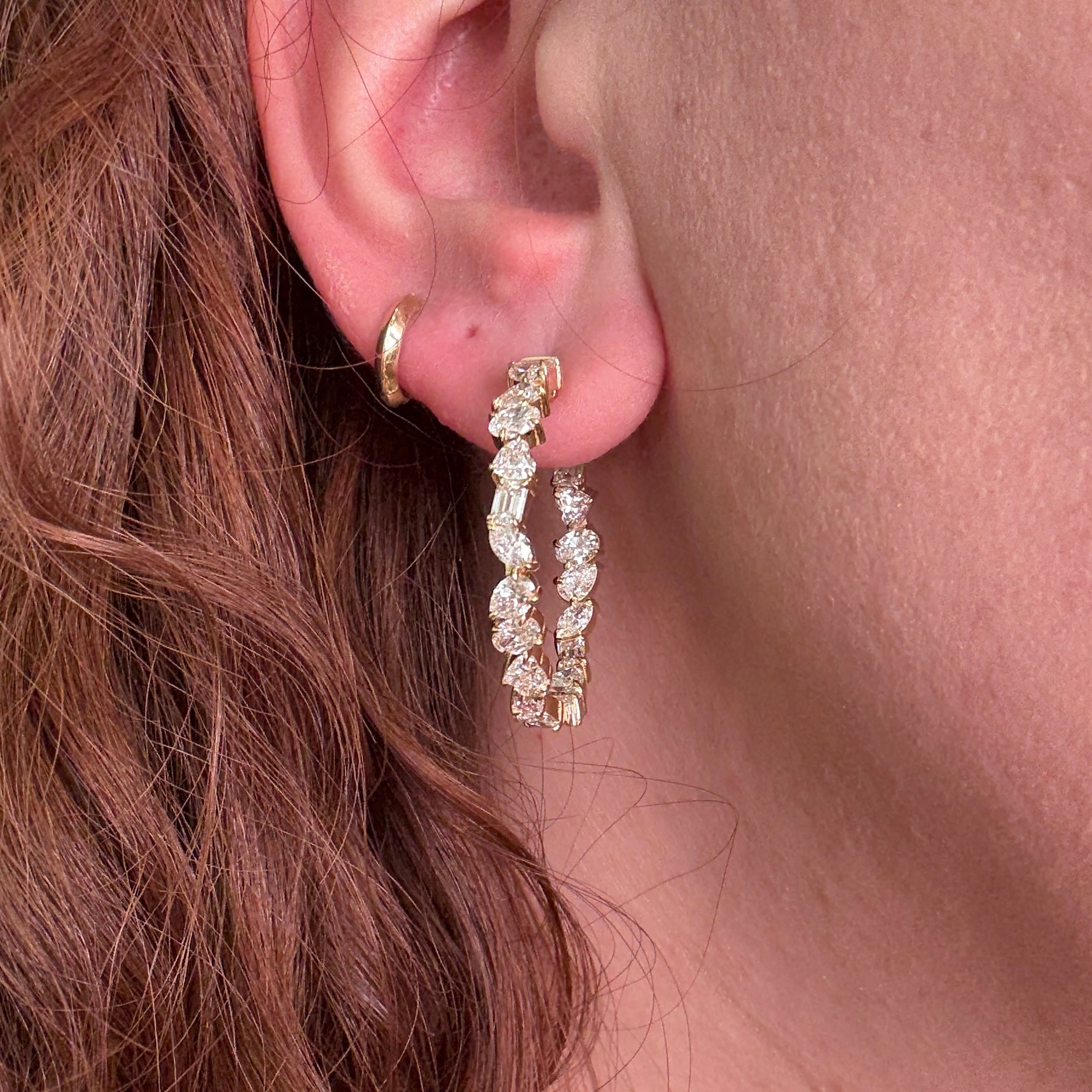 M & Co. Multi-Shape Lab Grown Diamond Hoops