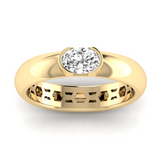 M & Co. East West Wide Oval Diamond Ring