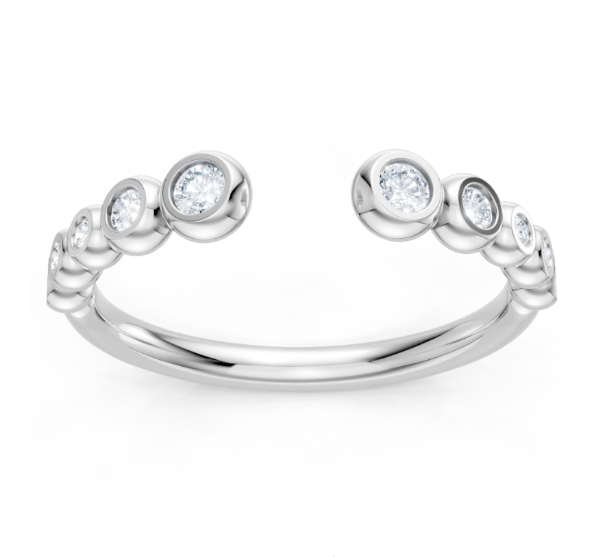 Open Bezel Bubble Lab Diamond Band