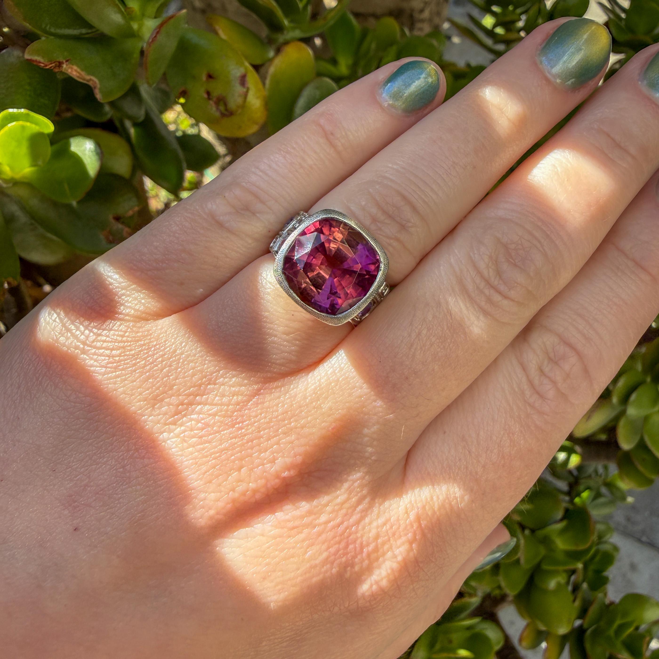 Alex Sepkus 'Windows' Platinum Bi-Color Tourmaline, Sapphire and Diamo