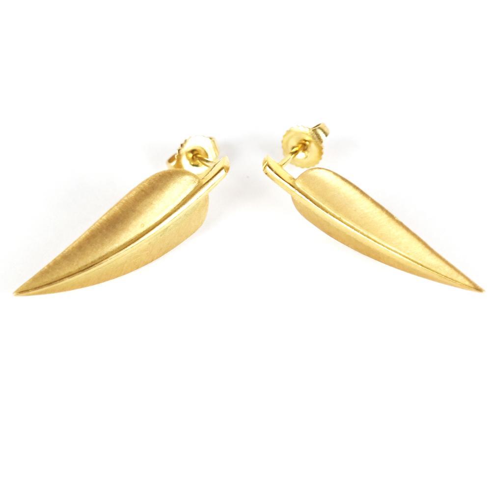 Angela Cummings Tiffany & Co. 18K Feather Earrings