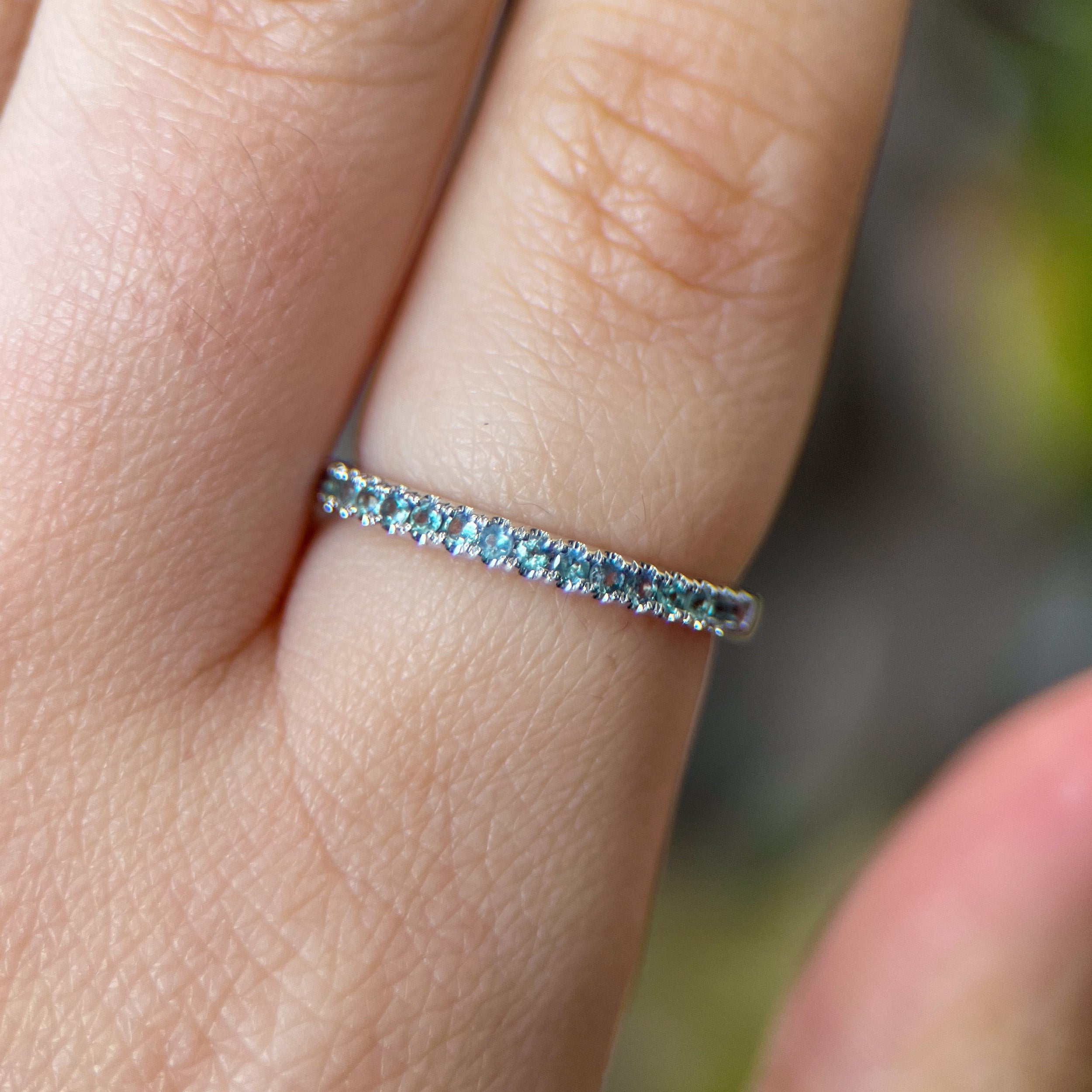Alexandrite Half-Eternity Band