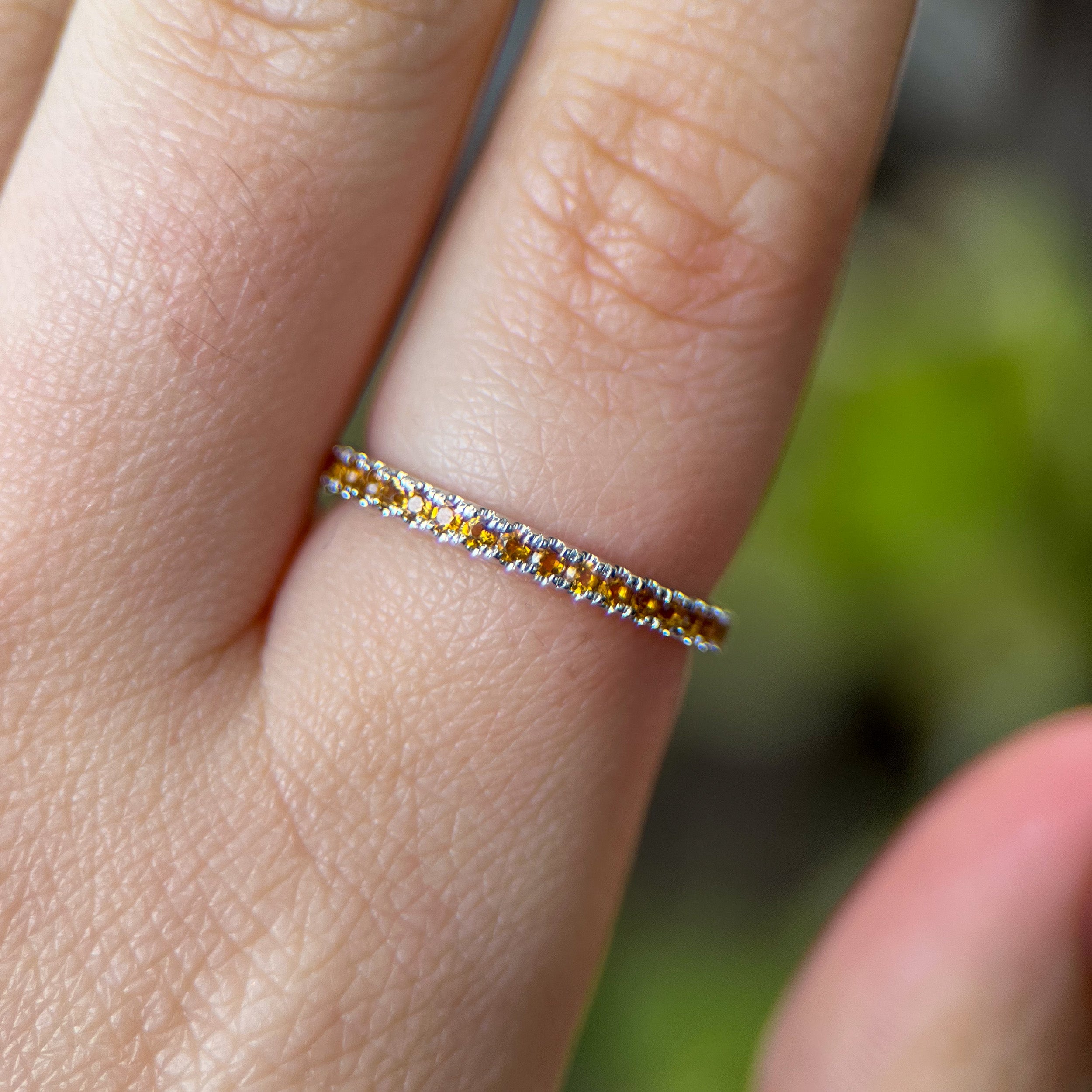 Citrine Pavé Half-Eternity Band