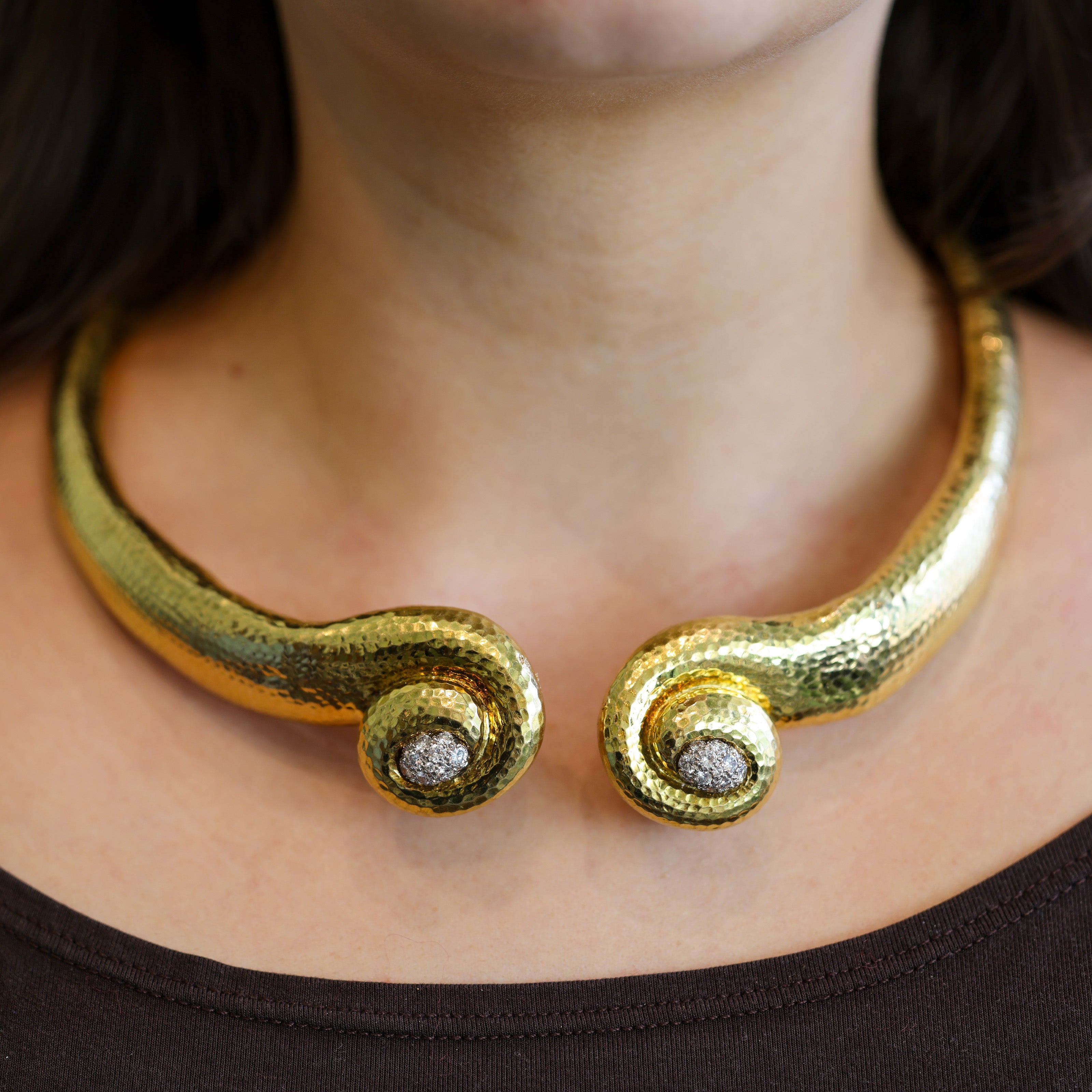 Vintage David Webb Diamond Scroll Collar