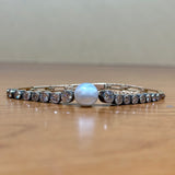 Natural Pearl And Diamond Bracelet