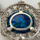 Marcus & Co. Edwardian Black Opal & Diamond Necklace