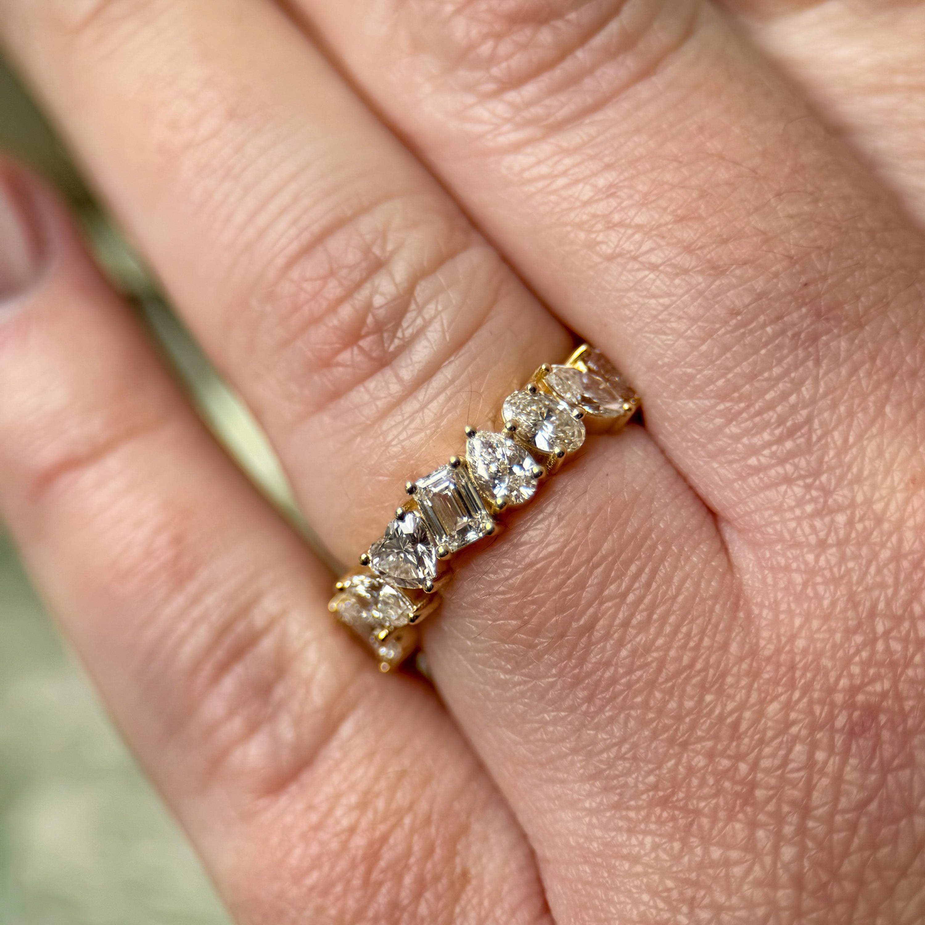 M & Co. Multi-Shape Lab Diamond Band Ring