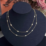 M & Co. Multi-Shape Diamond Station Necklace