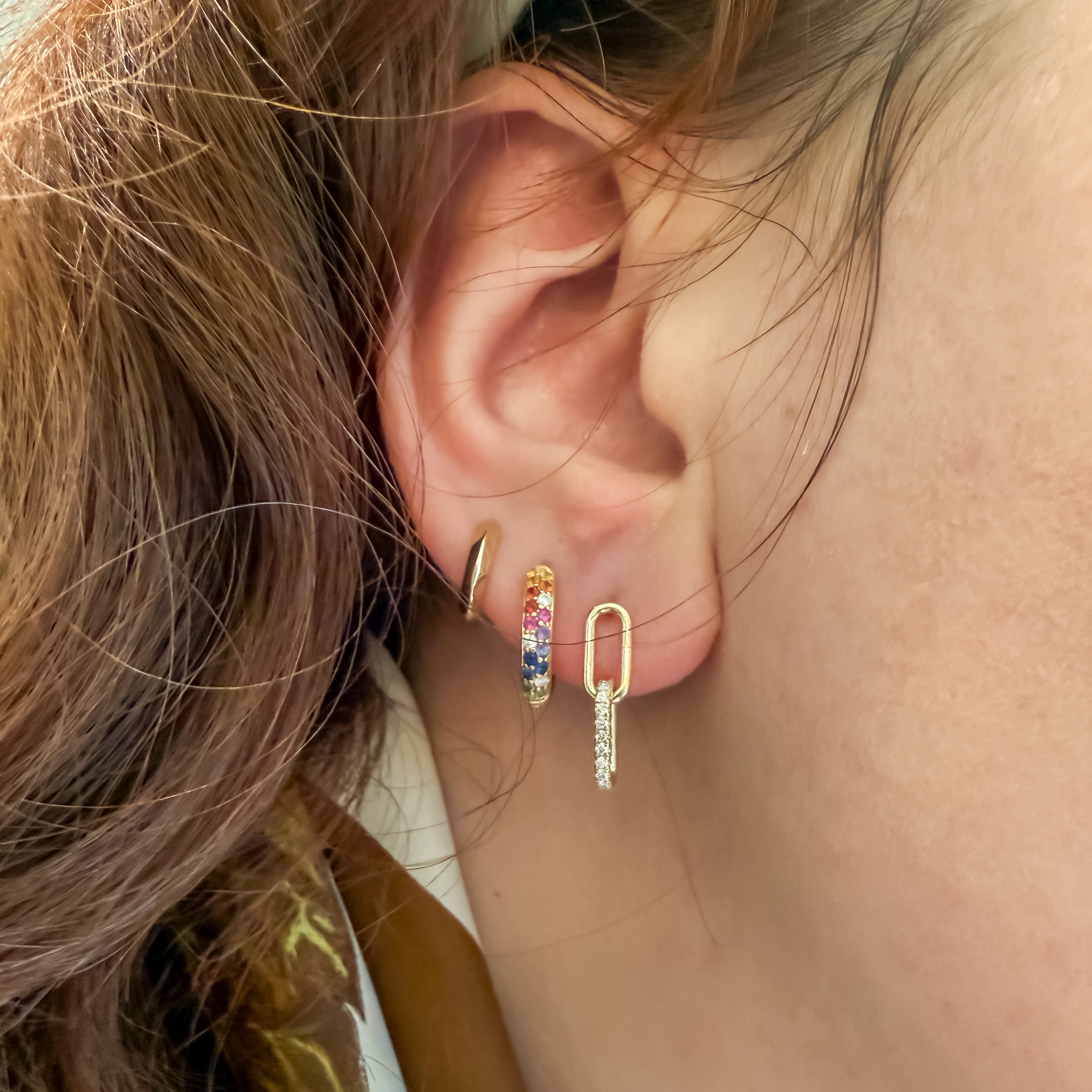 M & Co. Lab Grown Diamond Paper Clip Earrings