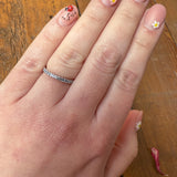Blue Topaz Half-Eternity Band