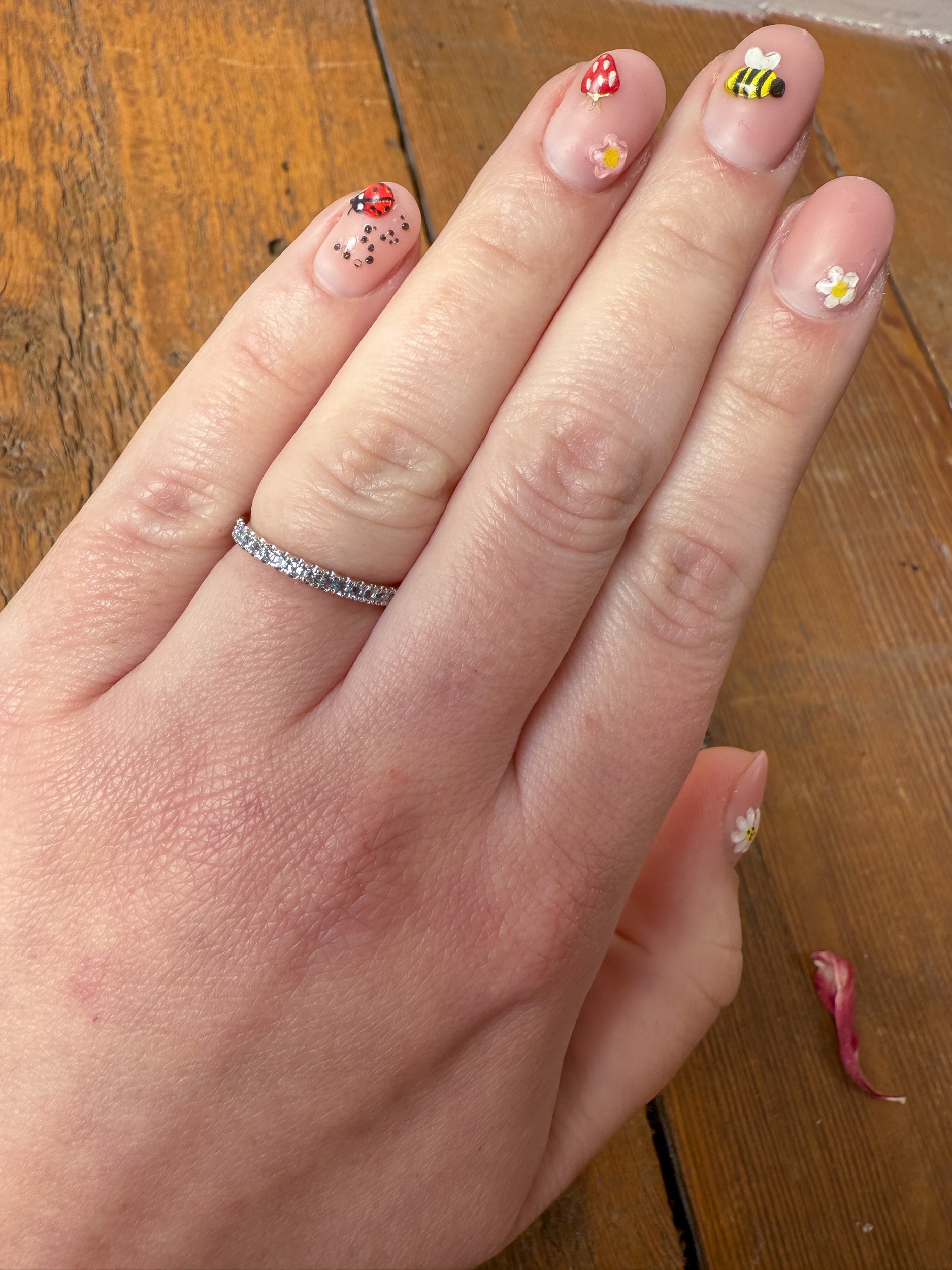 Blue Topaz Half-Eternity Band