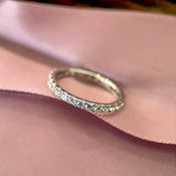 M & Co. White Gold Pavé Lab Diamond Full Eternity Band