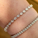 M & Co. Pear Lab Grown Diamond Tennis Bracelet