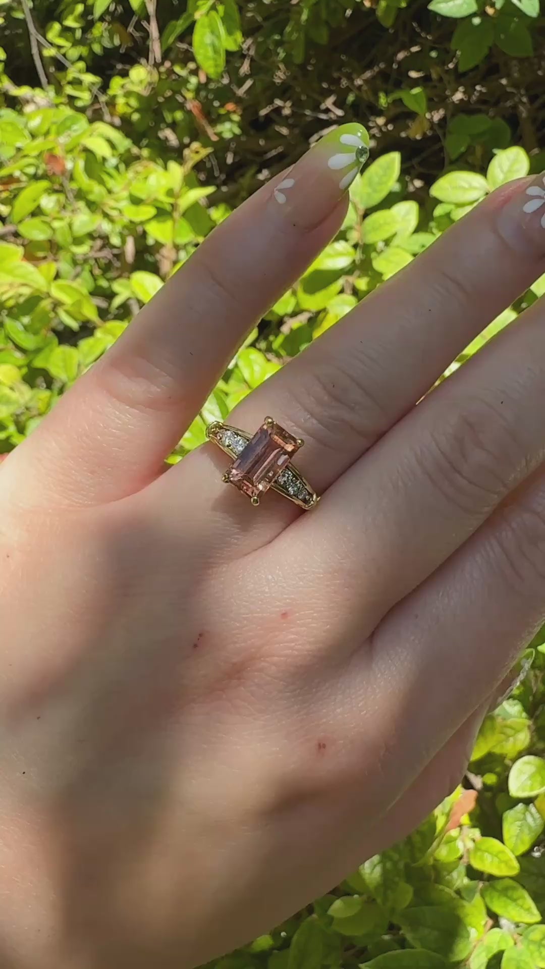 18K Imperial Topaz & Diamond Ring