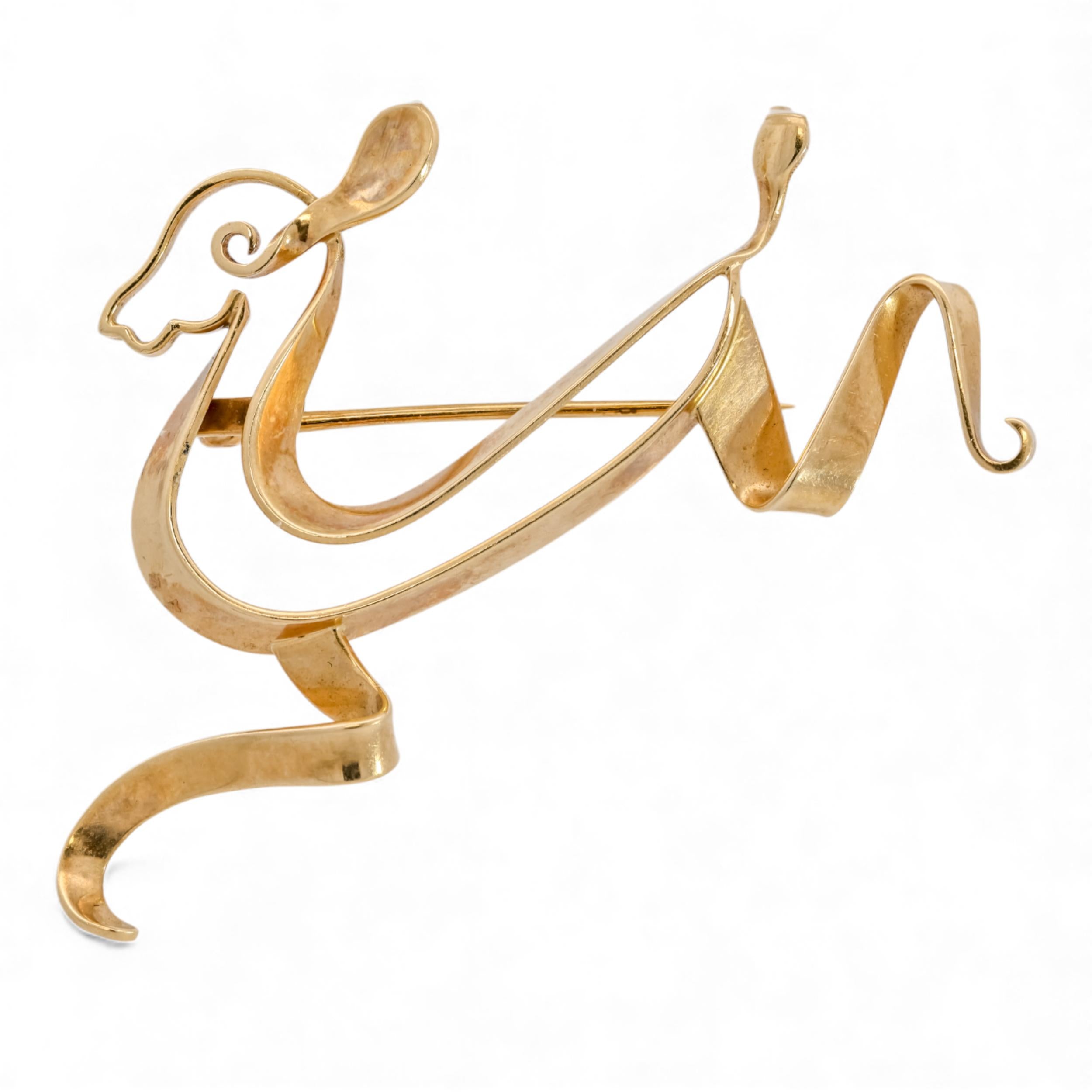 Tiffany & Co. Retro Deer Brooch