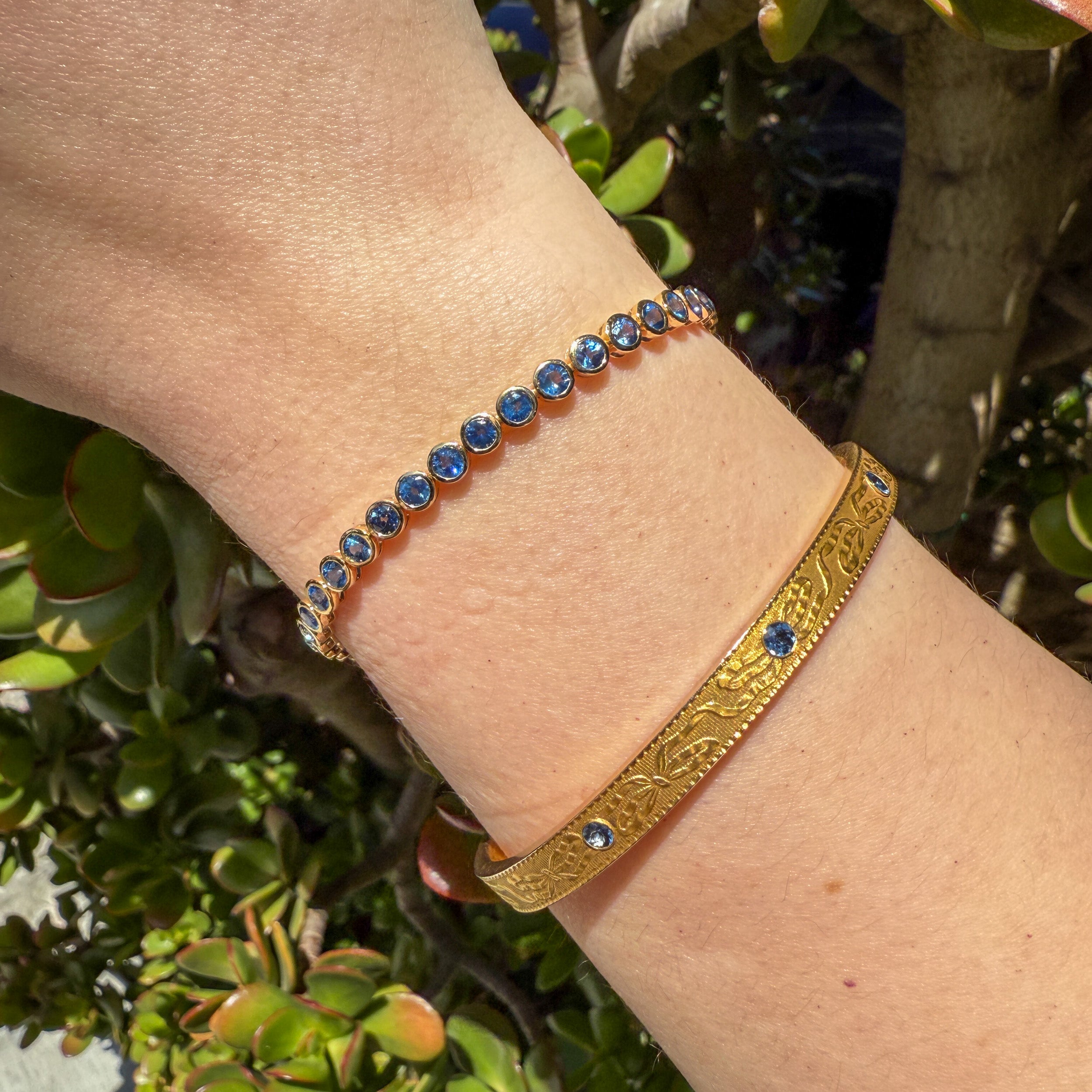 M & Co. Sapphire Bezel Bracelet
