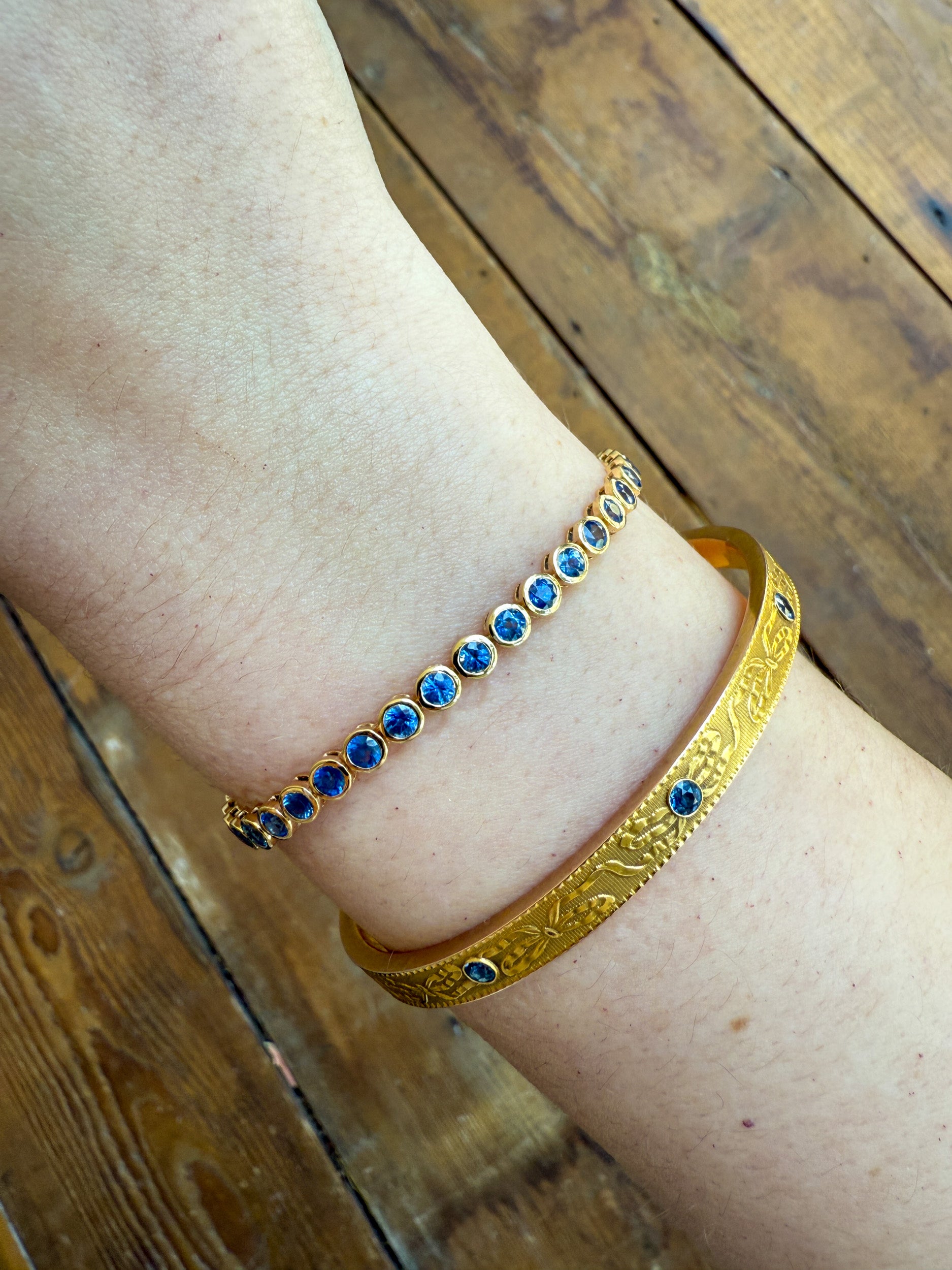 M & Co. Sapphire Bezel Bracelet