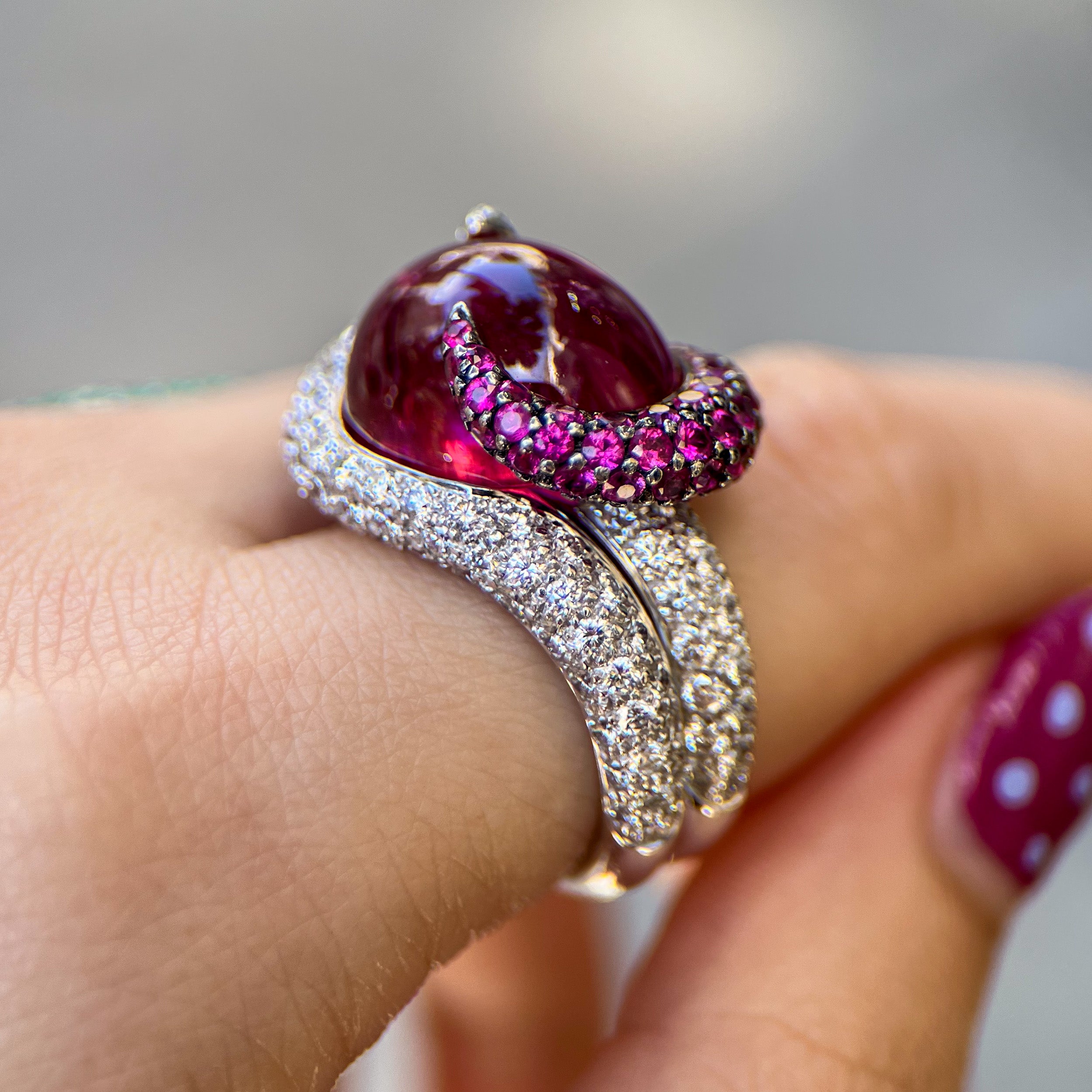 Rodney Rayner Pink Tourmaline "Python" Ring