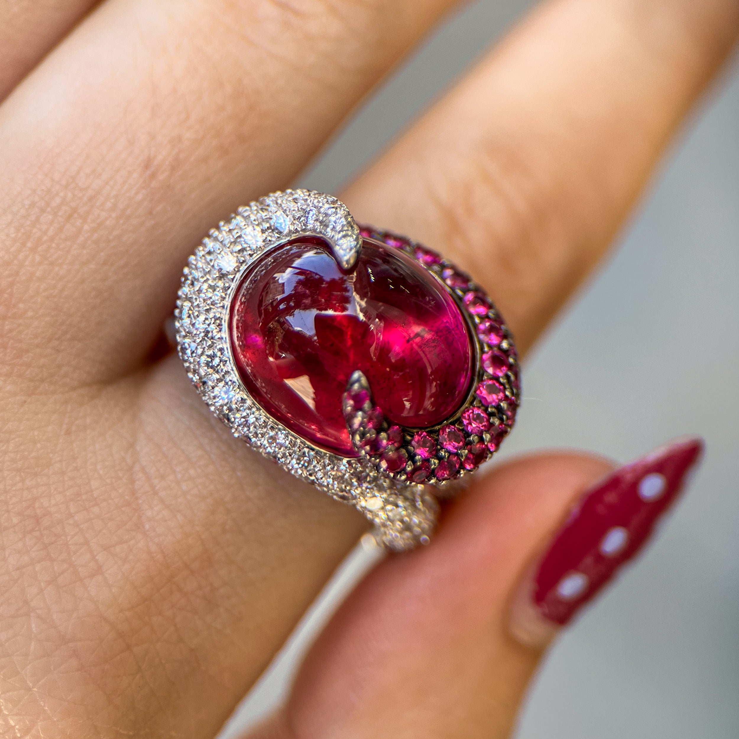 Rodney Rayner Pink Tourmaline "Python" Ring