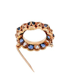 Edwardian Tiffany & Co. Yogo Gulch Montana Sapphire & Diamond Circle Brooch