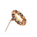 Edwardian Tiffany & Co. Yogo Gulch Montana Sapphire & Diamond Circle Brooch
