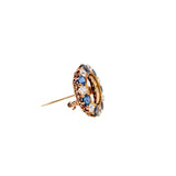 Edwardian Tiffany & Co. Yogo Gulch Montana Sapphire & Diamond Circle Brooch