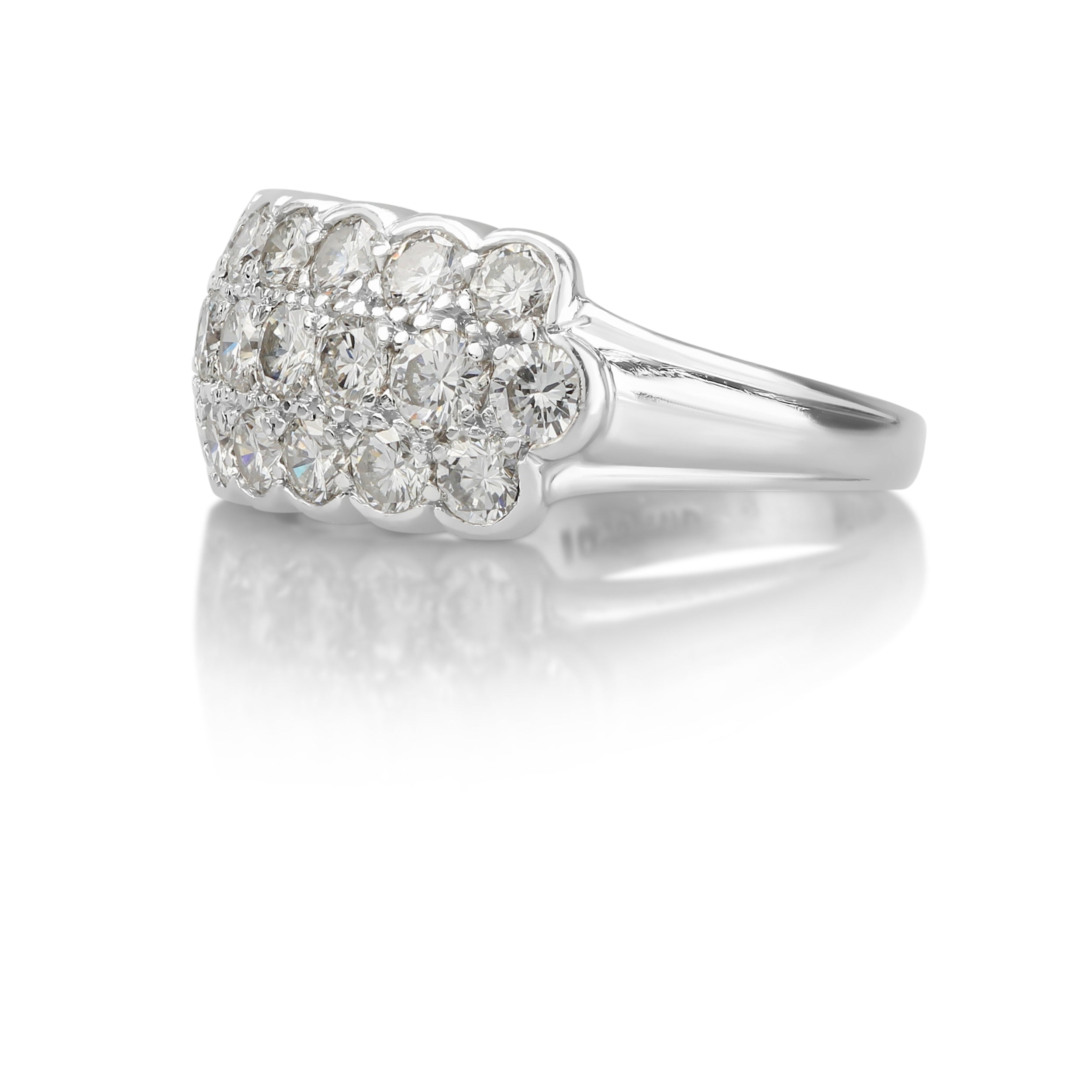 Platinum 2.75 CT Diamond Princess Ring
